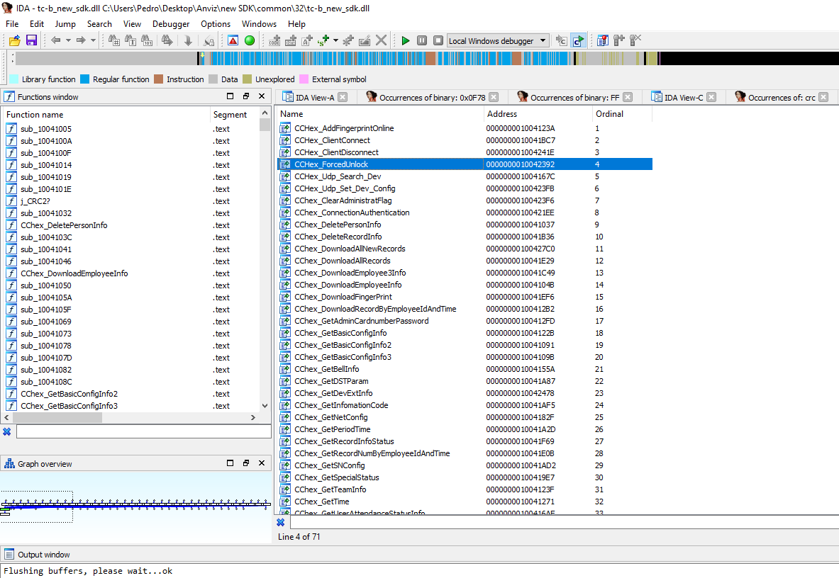 Anviz Export table