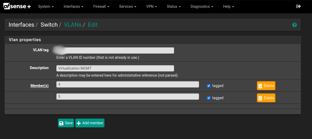 VLAN tagging 