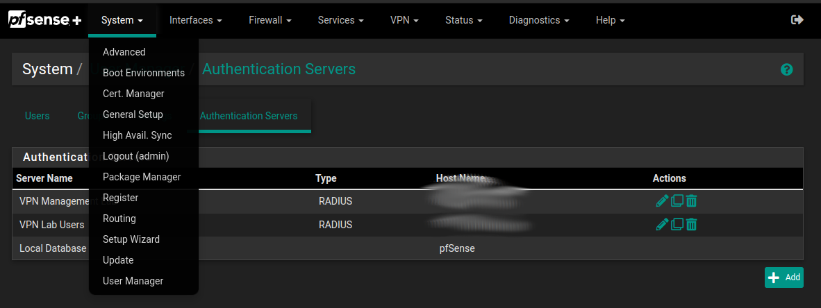 VPN Authentication Configuration 